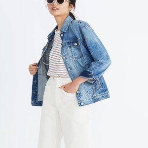 Madewell The Oversized Jean Jacket in Capstone Wash - Size XS